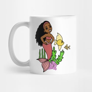 Cute Afro Mermaid Melanin Girl Mug